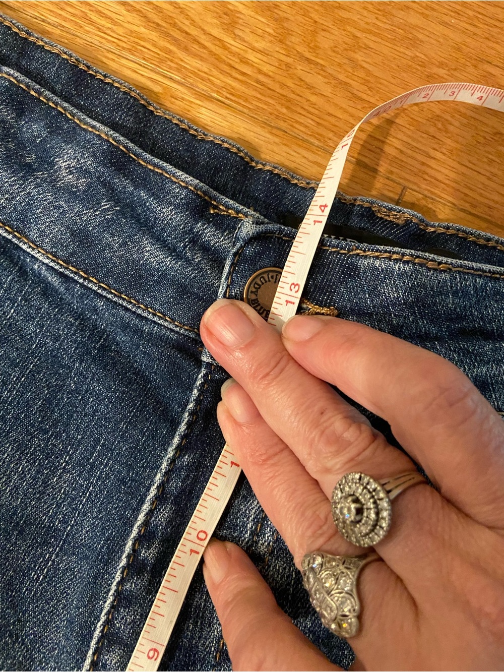 Judy Blue Wide Leg Cropped Dark Indigo High-Rise Jeans 24 - Picture 7 of 8